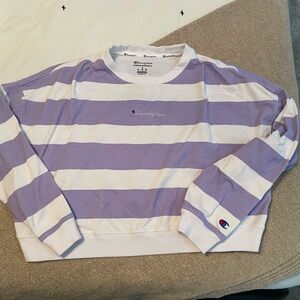 Champion Lavender and White Striped Tee